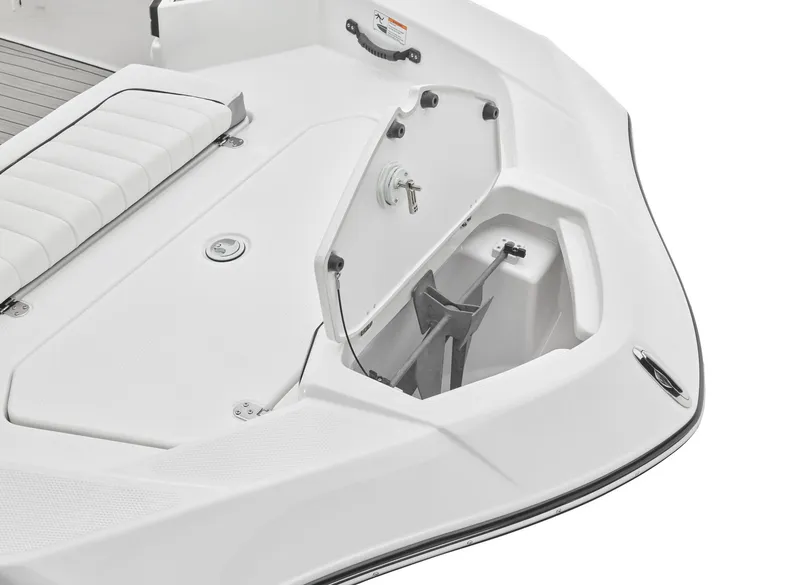 Slide: The Image of 2024 Yamaha Boats 195 FSH Sport anchor storage compartment. - 12