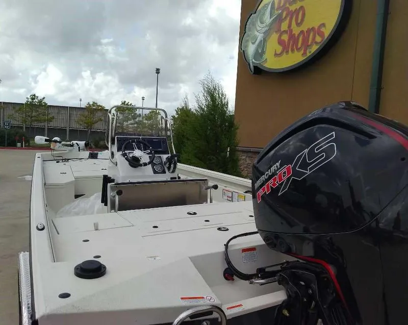 Slide: The Image of 2024 Ranger RB200 boat with Mercury Pro XS engine at Pro Shops. - 1