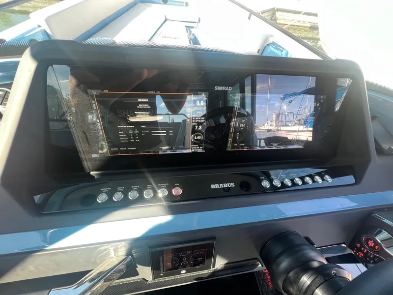 Slide: The Image of Control panel of 2023 BRABUS Shadow 500 Cabin boat with Simrad display. - 25