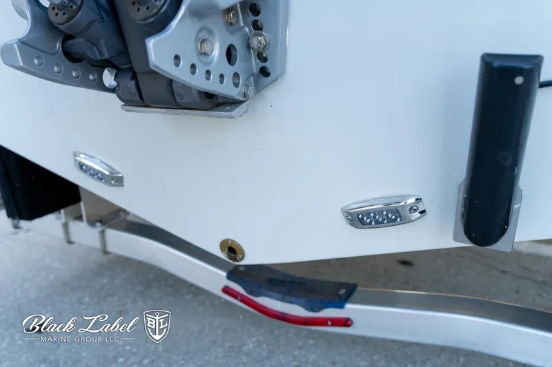 Slide: The Image of 2024 Finseeker 220 FinSeeker boat stern with LED lights and motor mount. - 28