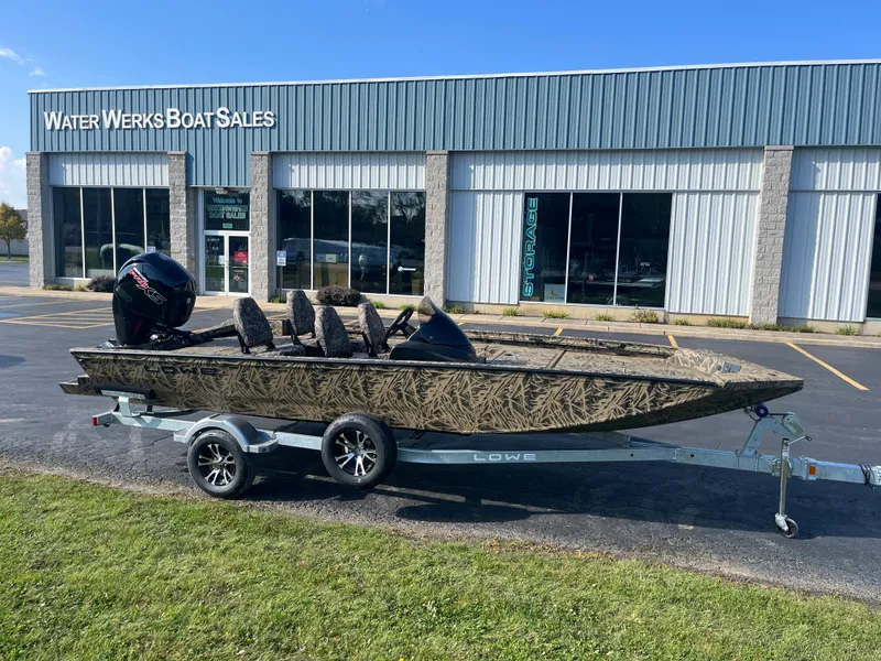 Slide: The Image of 2024 Lowe Outlet 20 boat on trailer at Water Werks Boat Sales. - 0