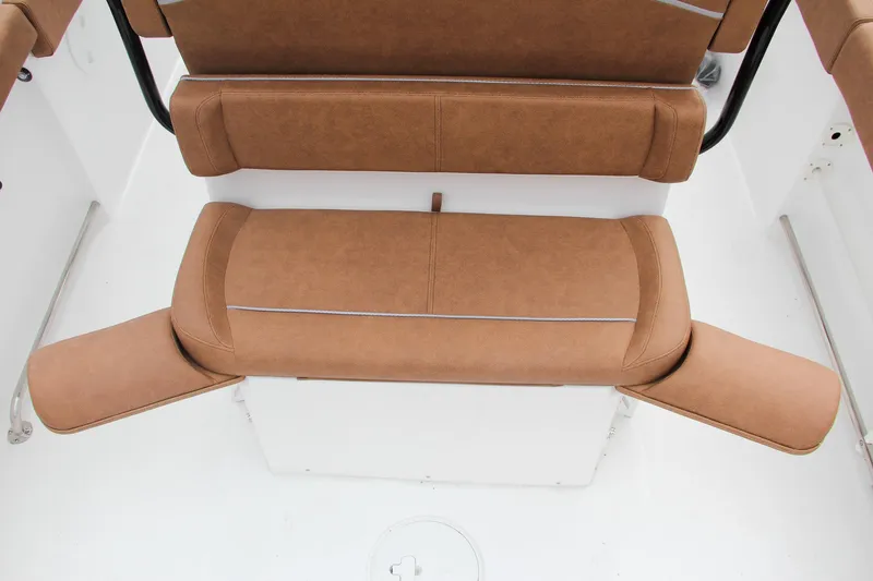 Slide: The Image of 2024 Sea Hunt Ultra 255 SE boat seating with foldable armrests. - 19