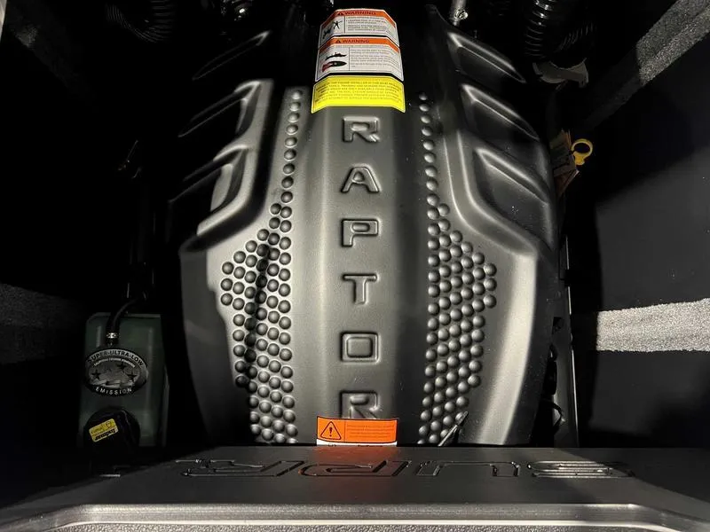 Slide: The Image of 2024 Supra SL engine with "Raptor" branding, showcasing modern design and technology. - 6