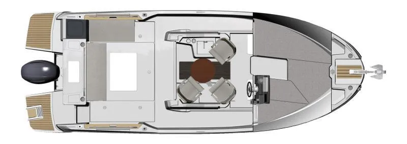 Slide: The Image of Top view of 2024 Jeanneau NC 795 Series 2 boat layout. - 5