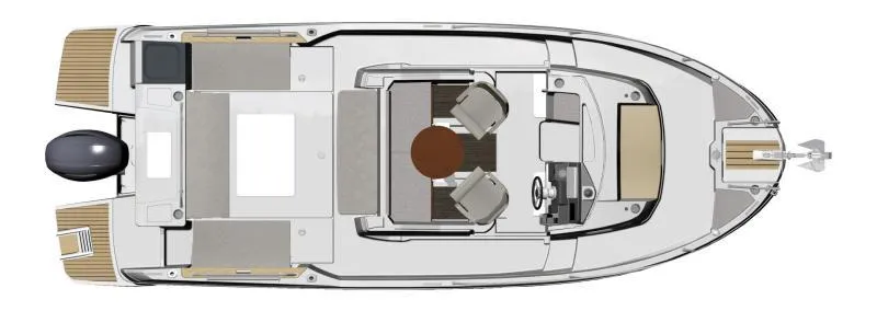 Slide: The Image of Top view of 2024 Jeanneau NC 795 Series 2 boat layout. - 6