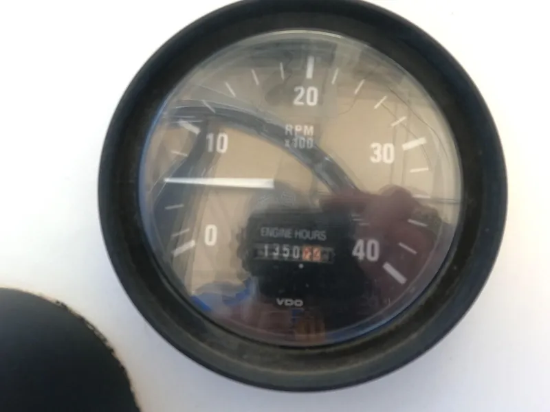Slide: The Image of Close-up of engine hour meter on 2002 Luhrs 34 Convertible boat. - 17