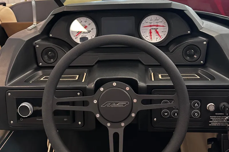 Slide: The Image of 2024 MB F22 Tomcat dashboard with steering wheel and instrument panel. - 9