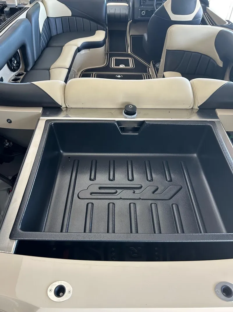 Slide: The Image of 2024 MB F22 Tomcat interior with sleek seating and storage compartment. - 23