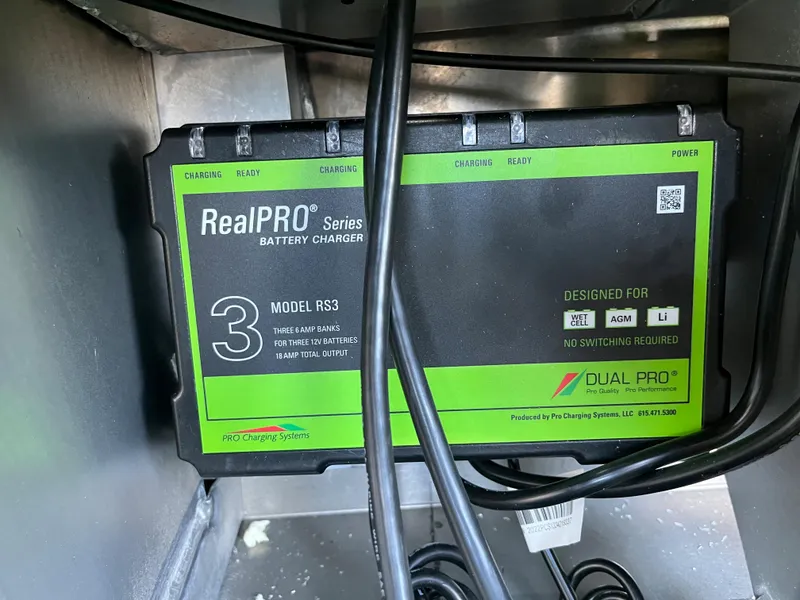 Slide: The Image of 2024 Ranger RT188 RealPRO Series battery charger, model RS3, by Dual Pro. - 10