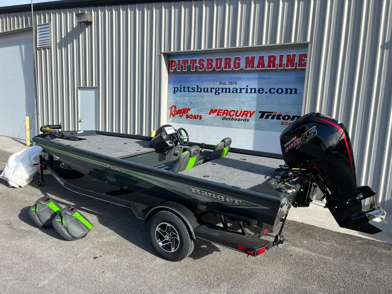 Slide: The Image of 2024 Ranger RT188 fishing boat at Pittsburg Marine dealership. - 12
