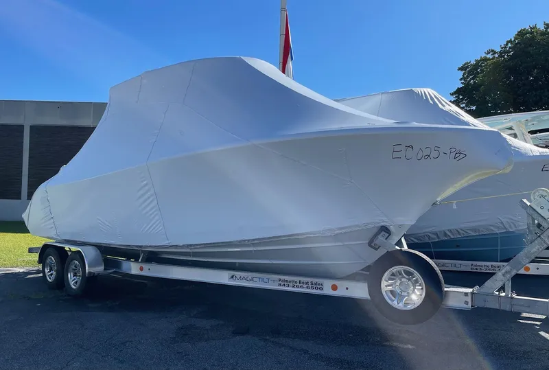 Slide: The Image of 2024 Cobia 262 Center Console with Yamaha outboard motor. - 7