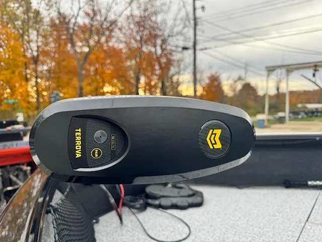 Slide: The Image of 2024 Ranger VS1882WT boat with Terrova trolling motor, autumn background. - 7