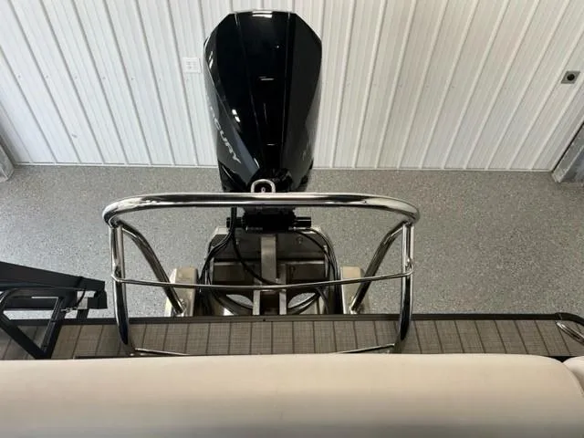 Slide: The Image of 2023 Godfrey SWEETWATER 2286 SB boat rear view with outboard motor. - 4