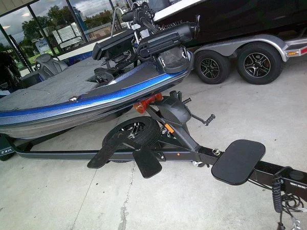 Slide: The Image of 2024 Skeeter ZXR20 bass boat on a trailer. - 10