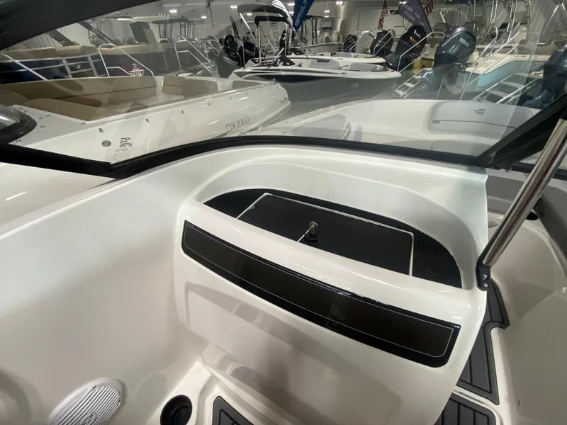 Slide: The Image of 2024 Bayliner VR4 boat interior, showcasing sleek design and modern features. - 16