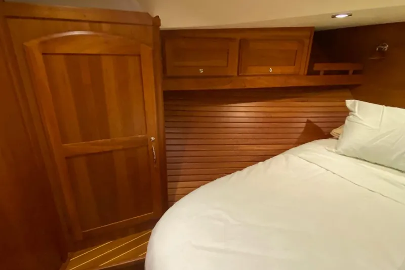 Slide: The Image of Cozy wooden cabin interior of 2012 Sabre 48 Salon Express yacht. - 33
