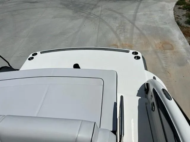 Slide: The Image of 2024 Formula 310 CBR boat deck view with sleek design and modern features. - 17