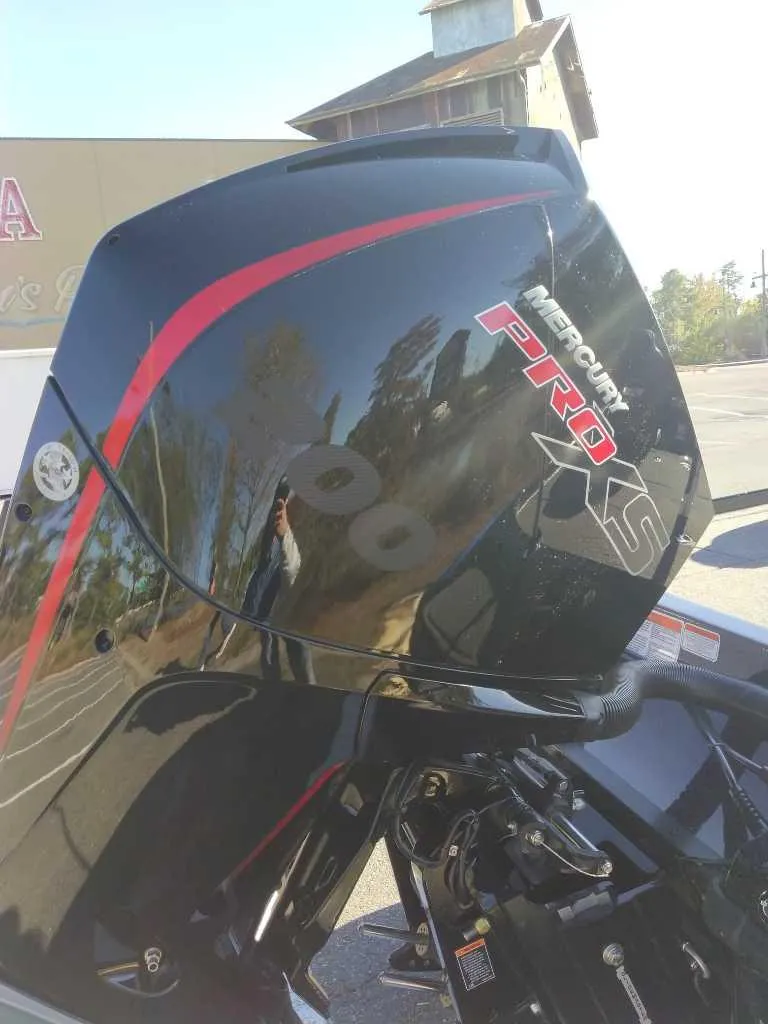 Slide: The Image of 2024 Nitro Z19 Pro boat with Mercury Pro XS engine. - 3