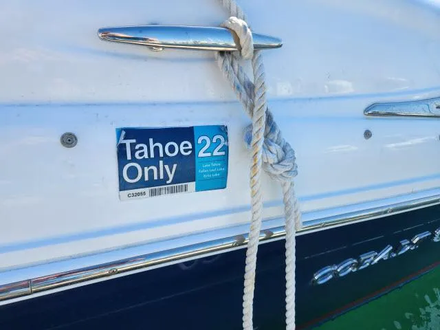 Slide: The Image of 2008 Cobalt 252 boat with Tahoe Only 22 sticker and rope. - 33