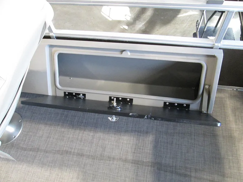 Slide: The Image of Storage compartment on 2023 Sun Tracker SPORT FISH 22 XP3 pontoon boat. - 15