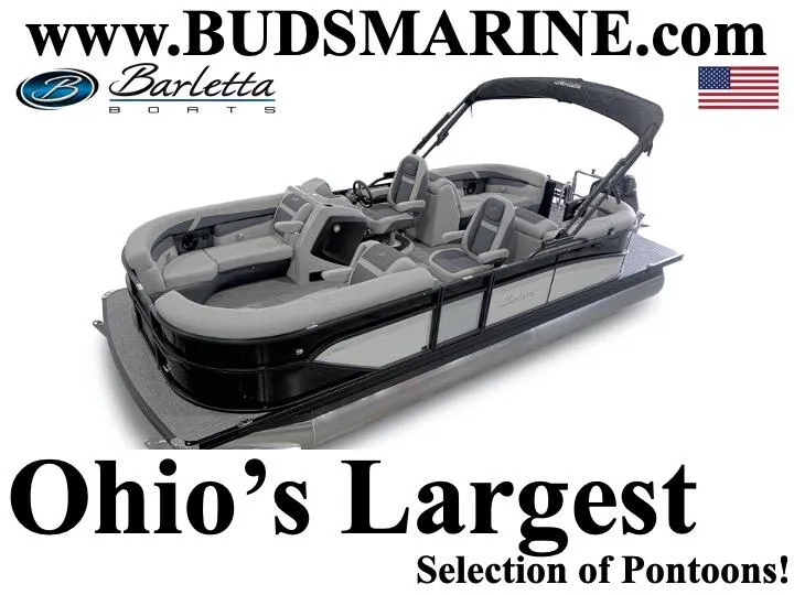 Slide: The Image of 2024 Barletta Cabrio 22QC pontoon boat at Bud's Marine, Ohio's largest selection. - 0