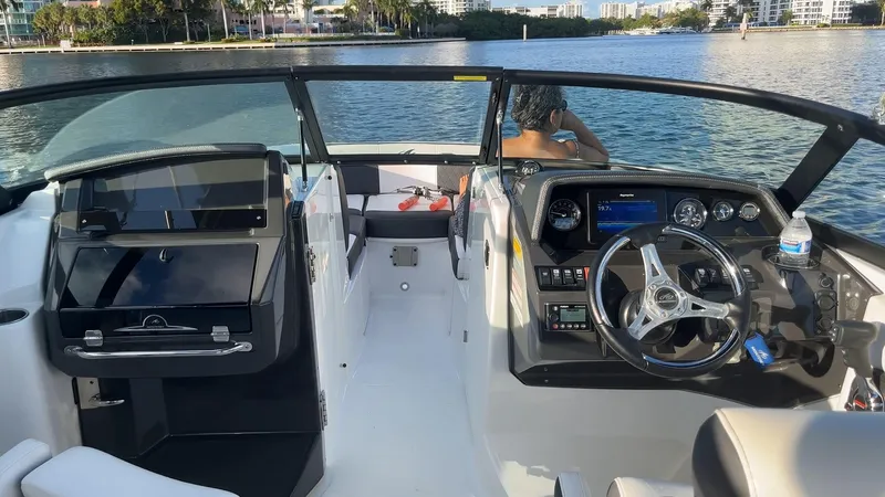 Slide: The Image of Interior view of a 2021 Monterey M-45 boat on a sunny day. - 26