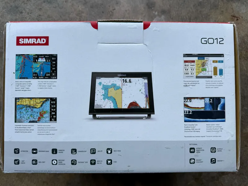Slide: The Image of Simrad GO12 marine GPS and chartplotter box for Sea Fox 248 Commander 2022. - 47