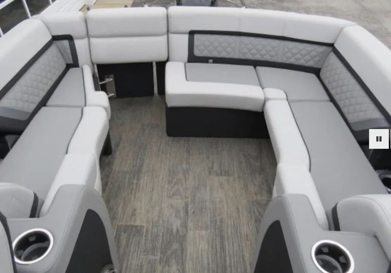 Slide: The Image of 2023 Godfrey AquaPatio 255 ULW interior with luxurious seating and modern design. - 10