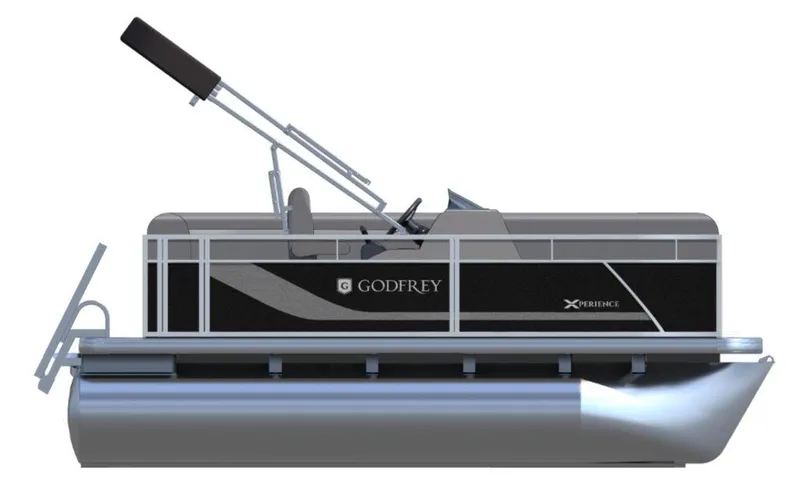 Slide: The Image of 2024 Godfrey EX 1680 CX pontoon boat, side view. - 1