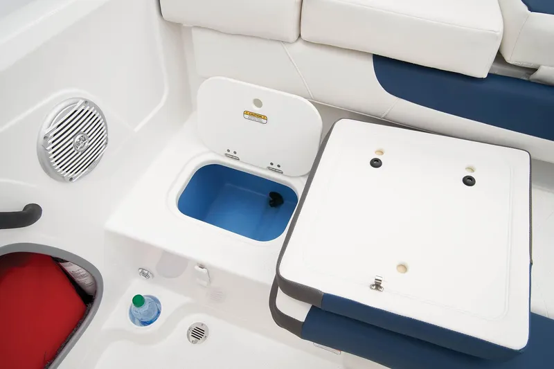 Slide: The Image of 2024 Tahoe 185 S boat dashboard with sleek design and modern controls. - 17