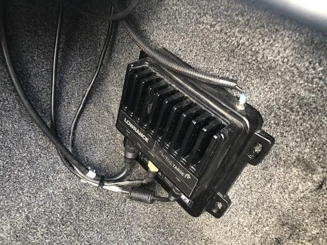 Slide: The Image of Lowrance sonar module installed in a 2022 Nitro Z21 XL boat. - 23