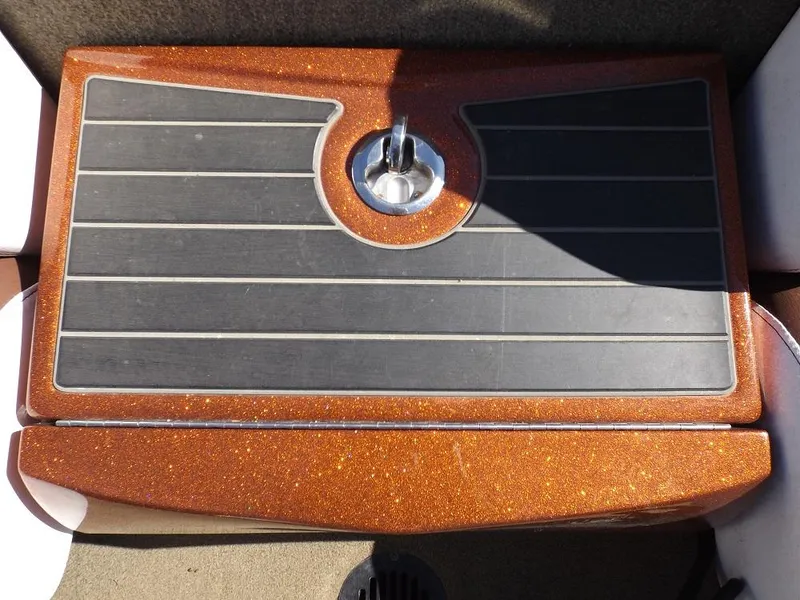 Slide: The Image of 2017 Legend V21 boat deck with orange glitter finish and black non-slip surface. - 15