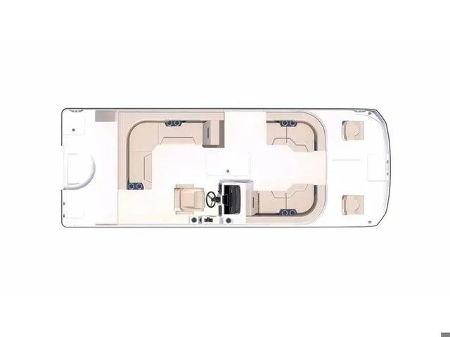 Slide: The Image of Top view of 2023 Hurricane FD2260F boat layout with seating and helm. - 7