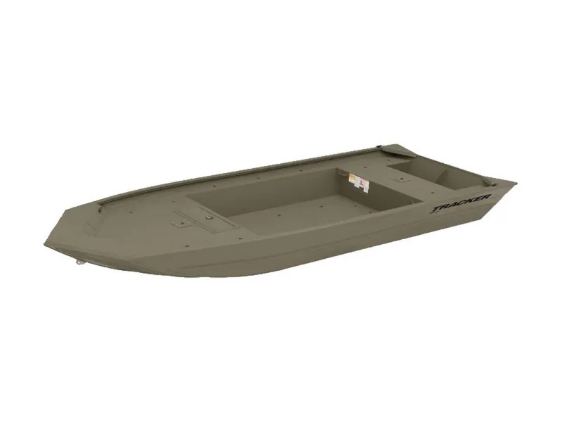 Slide: The Image of 2024 Tracker GRIZZLY® 1754 Jon boat, olive green, side view. - 4