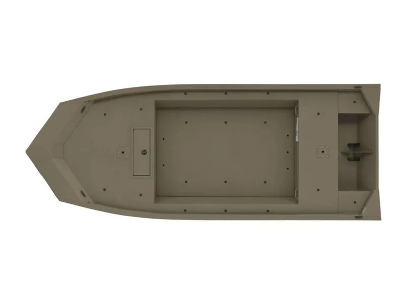 Slide: The Image of 2024 Tracker GRIZZLY® 1754 Jon boat, top view, olive green. - 5