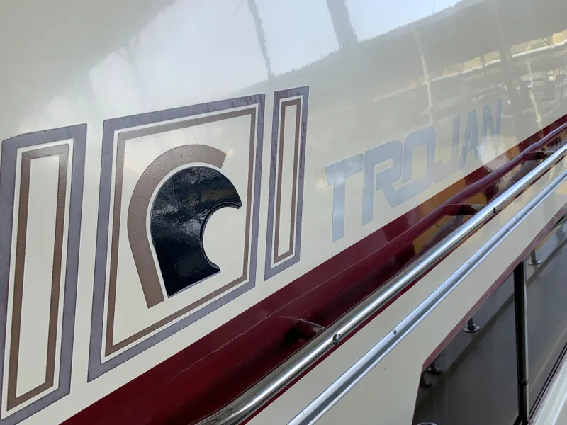 Slide: The Image of 1982 Trojan F 40 boat logo and branding detail - 8