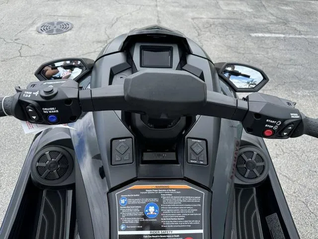 Slide: The Image of 2024 Yamaha Waverunner GP SVHO™ with Audio, detailed dashboard and controls. - 10