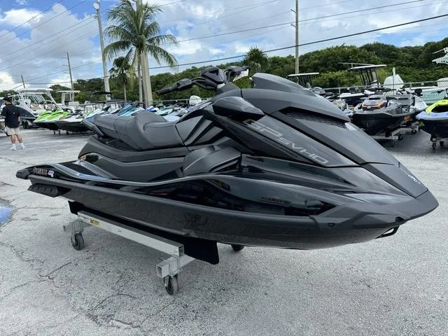 Slide: The Image of 2024 Yamaha Waverunner GP SVHO™ with Audio in action on the water. - 4