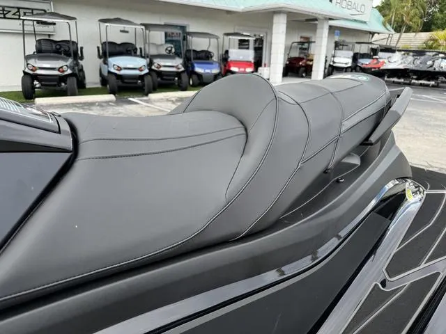 Slide: The Image of 2024 Yamaha Waverunner GP SVHO™ with Audio, sleek black seat design. - 9