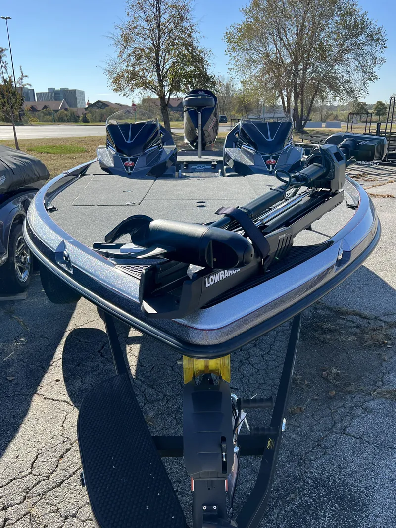 Slide: The Image of 2024 Ranger Z520R Ranger Cup Equipped boat on trailer, front view. - 1