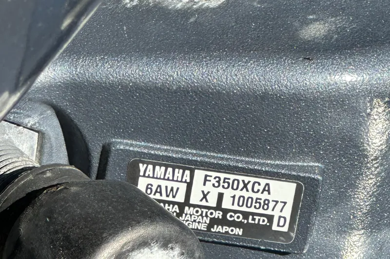 Slide: The Image of Yamaha F350XCA engine on 2012 Pursuit DC 265 Dual Console boat. - 27