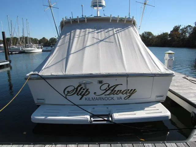 Slide: The Image of 1995 Tiara Yachts 3700 Open docked, named Slip Away, Kilmarnock, VA. - 43