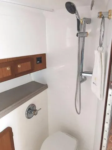 Slide: The Image of 2015 Stamas 390 Aegean boat bathroom with shower and toilet. - 4
