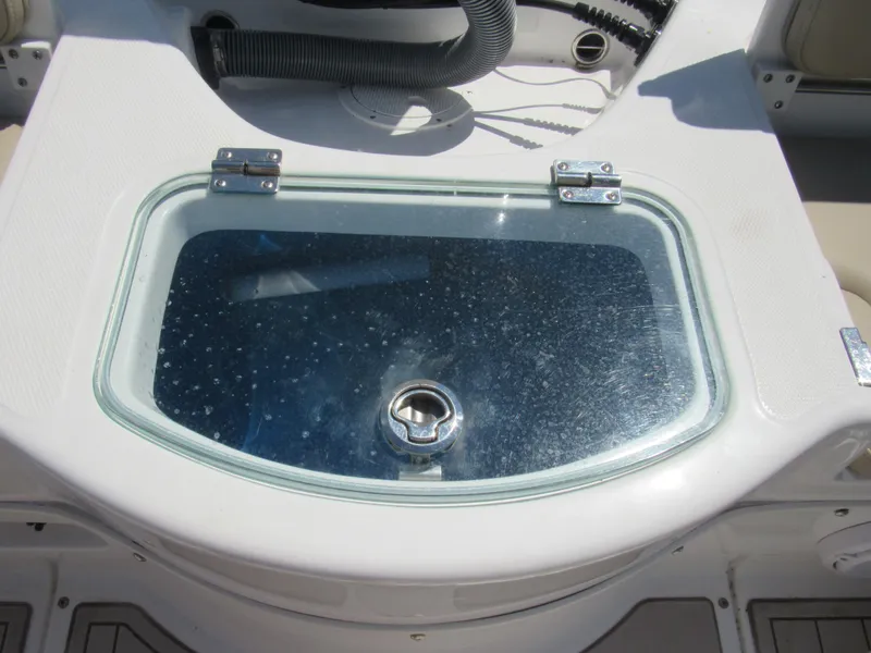 Slide: The Image of Livewell on a 2019 Everglades 243 CC center console boat. - 15