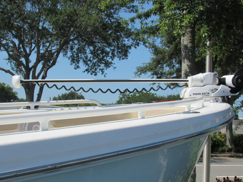 Slide: The Image of 2019 Everglades 243 CC boat with Minn Kota Ulterra trolling motor. - 22