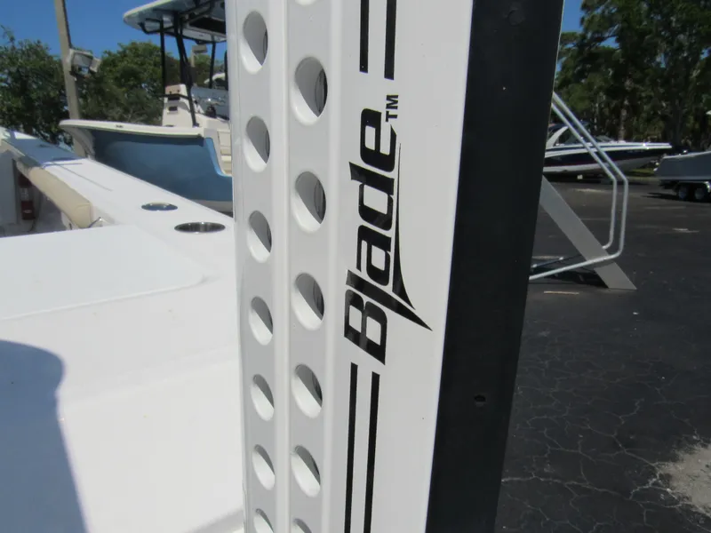 Slide: The Image of Everglades 243 CC 2019 boat with Blade power pole detail. - 25
