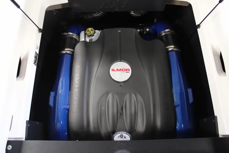 Slide: The Image of 2024 MasterCraft NXT22 Ilmor engine compartment. - 32