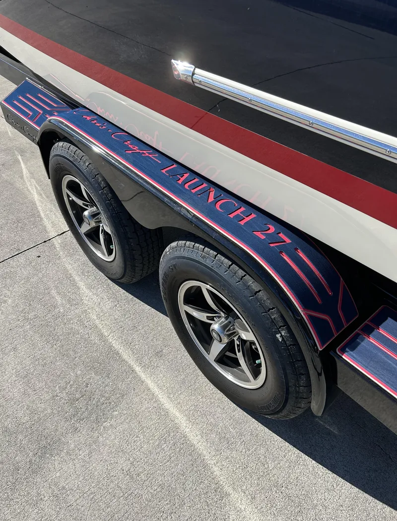 Slide: The Image of 2020 Chris-Craft Launch 27 boat trailer with custom graphics. - 5