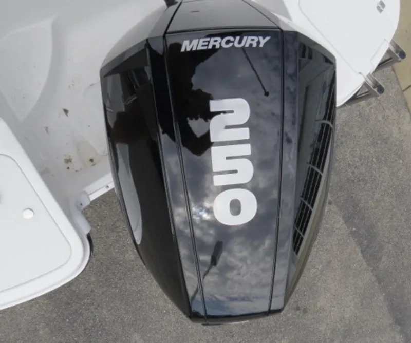 Slide: The Image of Mercury 250 outboard motor on 2023 Hurricane SunDeck 2400 OB boat. - 22