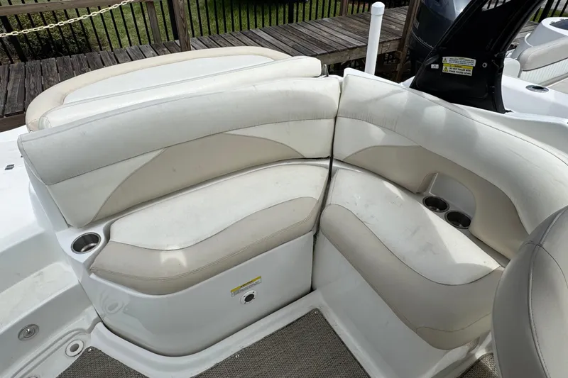 Slide: The Image of 2018 Hurricane SD 2400 I/O boat interior seating with cup holders. - 10